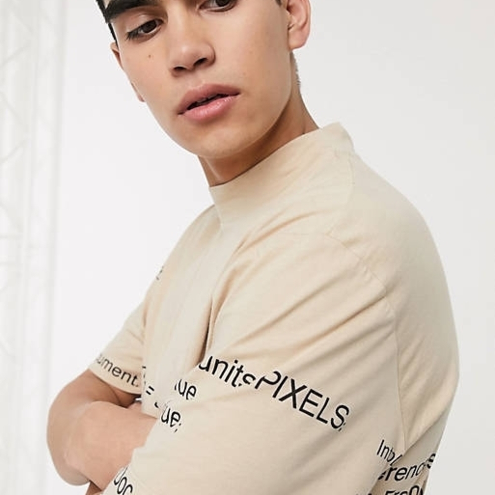 NWOT COLLUSION Unisex t-shirt with typo print